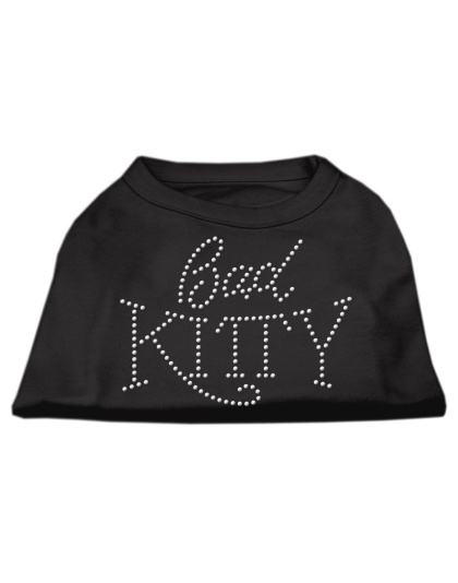 Bad Kitty Rhinestud Shirt Black L