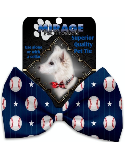 Baseball Pinstripes Pet Bow Tie