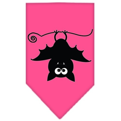 Batsy the Bat Screen Print Bandana Bright Pink Large