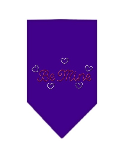 Be Mine Rhinestone Bandana Purple Large