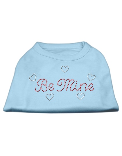 Be Mine Rhinestone Shirts Baby Blue L