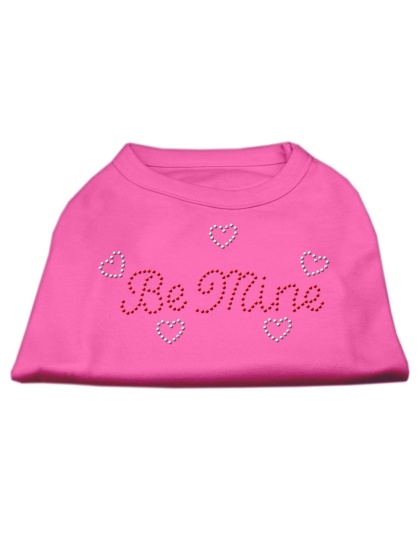 Be Mine Rhinestone Shirts Bright Pink L