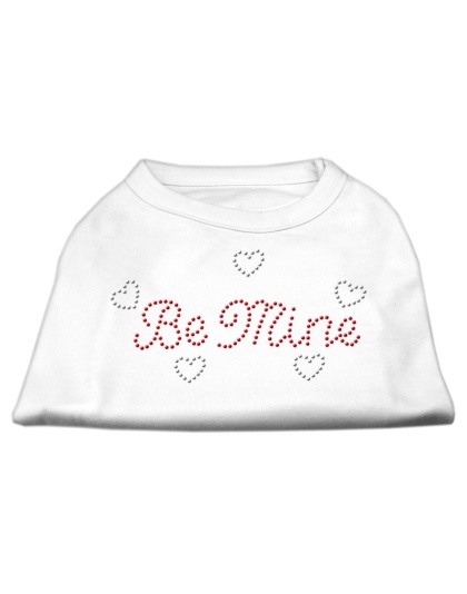 Be Mine Rhinestone Shirts White L