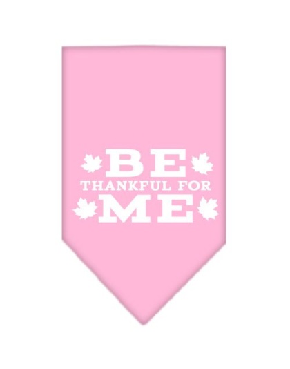 Be Thankful for Me Screen Print Bandana Light Pink Large