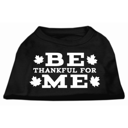 Be Thankful for Me Screen Print Shirt Black L