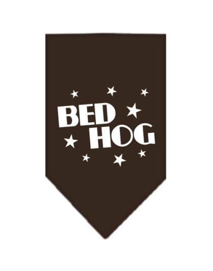 Bed Hog Screen Print Bandana Cocoa Large