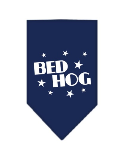 Bed Hog Screen Print Bandana Navy Blue large