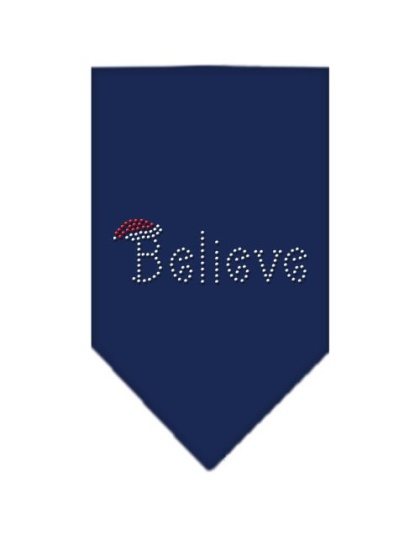 Believe Rhinestone Bandana Navy Blue large