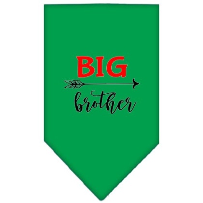 Big Brother Screen Print Bandana Emerald Green Large