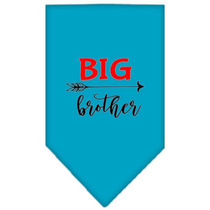 Big Brother Screen Print Bandana Turquoise Large