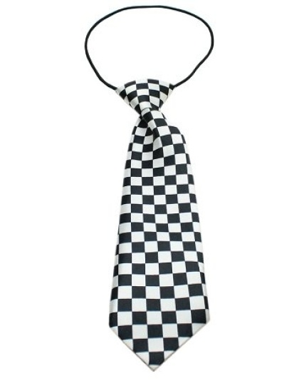 Big Dog Neck Tie Checkered Black