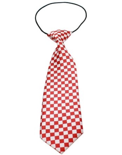 Big Dog Neck Tie Checkered Red