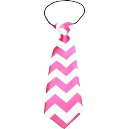 Big Dog Neck Tie Chevron Bright Pink