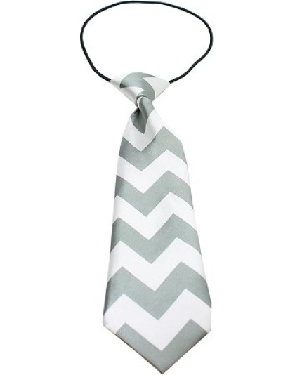 Big Dog Neck Tie Chevron Grey