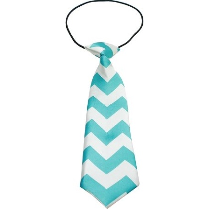 Big Dog Neck Tie Chevron Light Blue