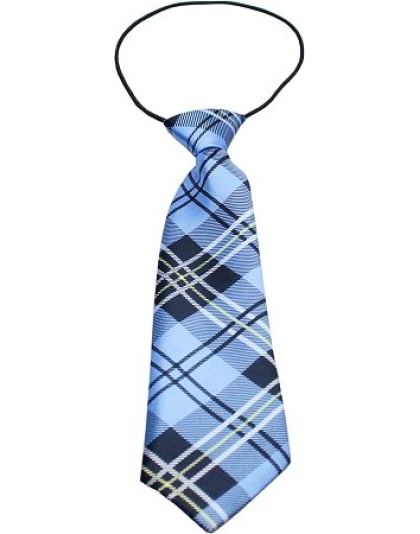 Big Dog Neck Tie Plaid Blue