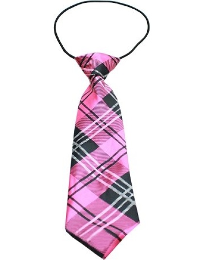 Big Dog Neck Tie Plaid Pink