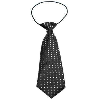 Big Dog Neck Tie Swiss Dot Black