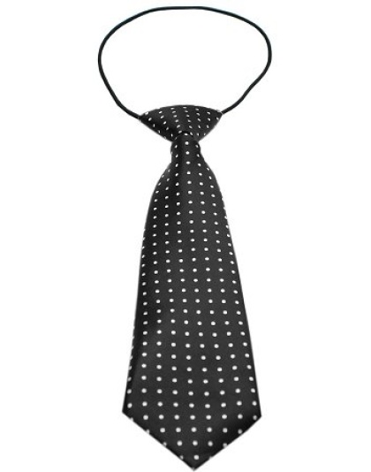 Big Dog Neck Tie Swiss Dot Black