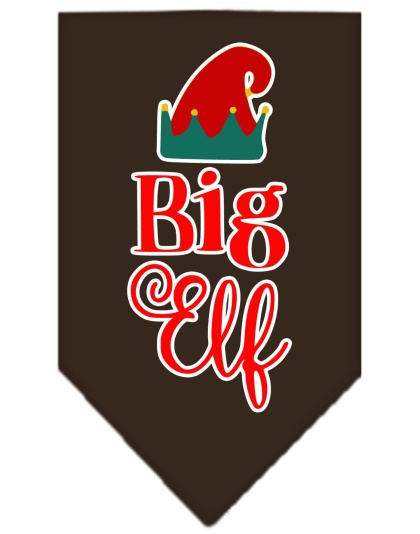 Big Elf Screen Print Bandana Cocoa Large