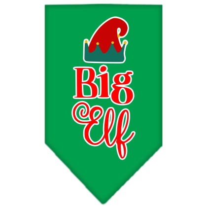 Big Elf Screen Print Bandana Emerald Green Large