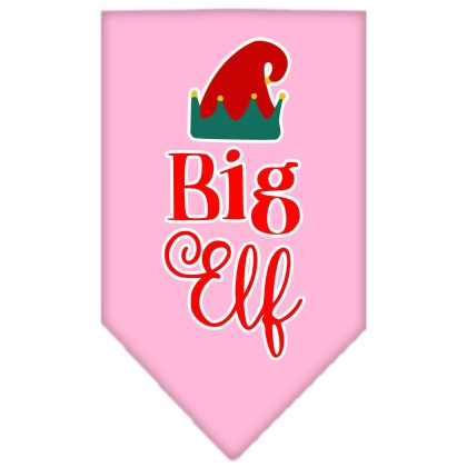 Big Elf Screen Print Bandana Light Pink Large