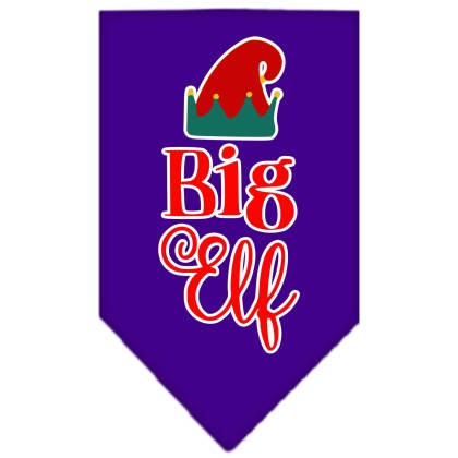 Big Elf Screen Print Bandana Purple Large