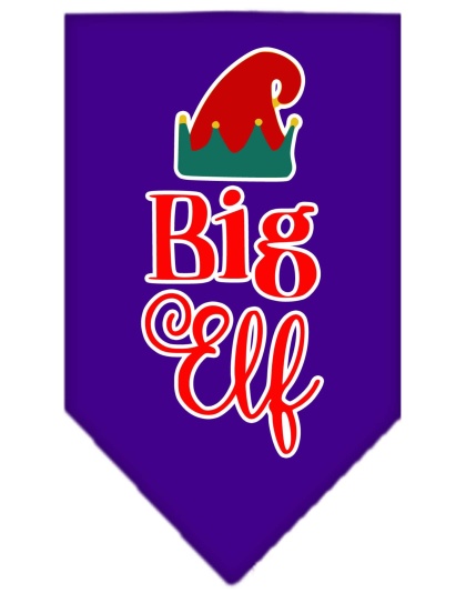 Big Elf Screen Print Bandana Purple Large