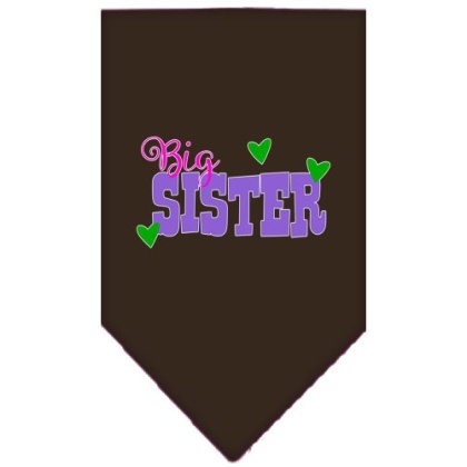 Big Sister Screen Print Bandana Cocoa Large