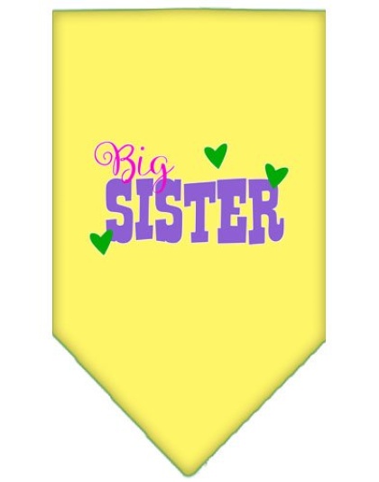 Big Sister Screen Print Bandana Yellow Large