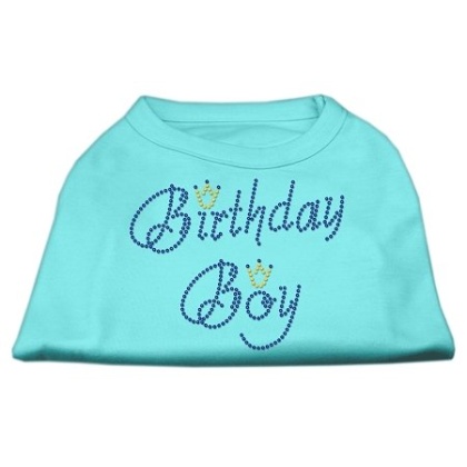 Birthday Boy Rhinestone Shirts Aqua L