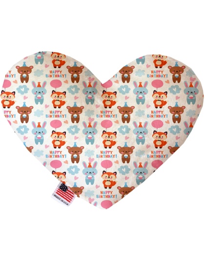 Birthday Buddies 6 inch Canvas Heart Dog Toy