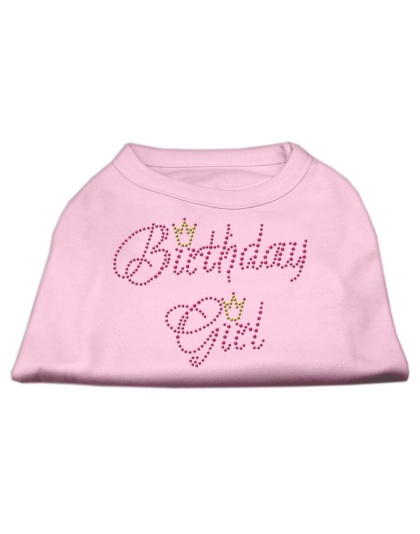 Birthday Girl Rhinestone Shirt Light Pink L