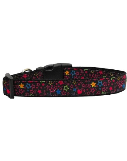 Black Star Nylon Cat Collar