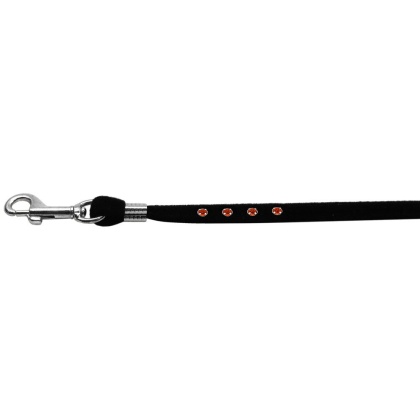 Black Velvet Leash Silver Hardware Hyacinth Stones