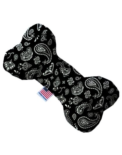 Black Western 10 Inch Canvas Bone Dog Toy