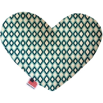 Blue Diamonds 6 inch Canvas Heart Dog Toy