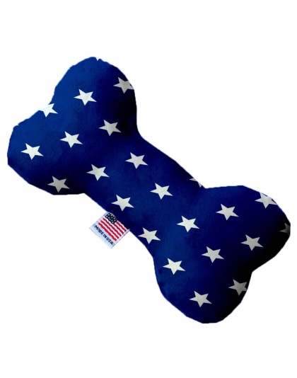 Blue Stars 10 inch Canvas Bone Dog Toy