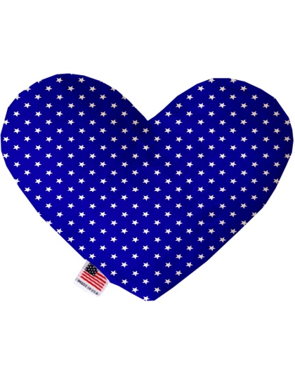 Blue Stars 6 inch Canvas Heart Dog Toy