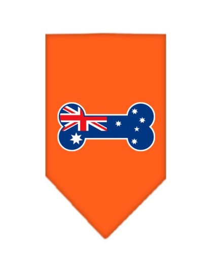 Bone Flag Australian Screen Print Bandana Orange Large