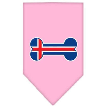 Bone Flag Iceland Screen Print Bandana Light Pink Large