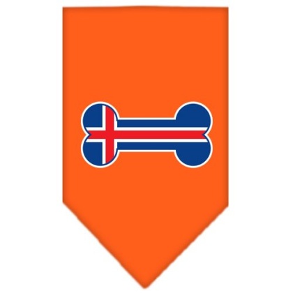 Bone Flag Iceland Screen Print Bandana Orange Large