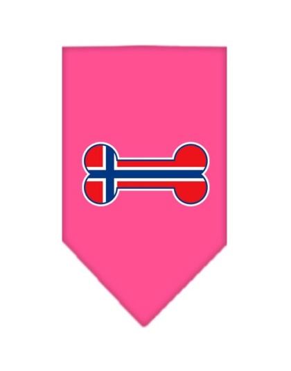 Bone Flag Norway Screen Print Bandana Bright Pink Large