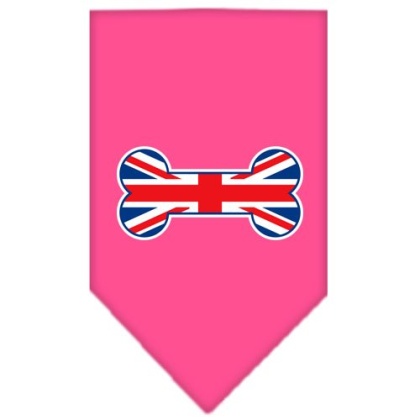 Bone Flag UK Screen Print Bandana Bright Pink Large