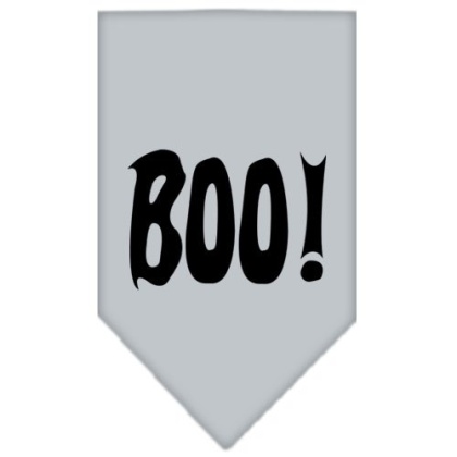 Boo! Screen Print Bandana Grey Large