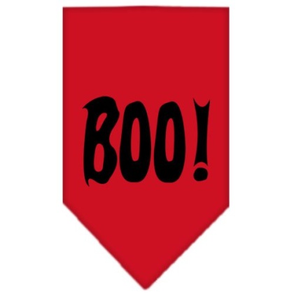 Boo! Screen Print Bandana Red Large