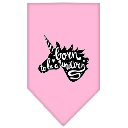 Born to be a Unicorn Screen Print Bandana Light Pink Large