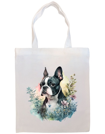 Boston Terrier Canvas Tote Bag Style1