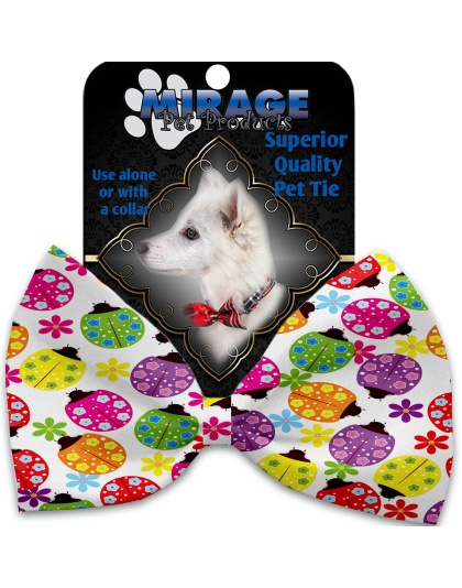 Bright Ladybugs Pet Bow Tie