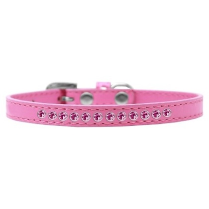 Bright Pink Crystal Size 10 Bright Pink Puppy Collar